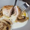 involtini di pollo con funghi, prosciutto e crema di Parmigiano_LI