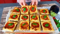 pizzette di pasta sfoglia con melanzane